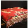 Blankets Pure Cotton Linen Retro Nostalgia Carpet Thin Blanket Tie-dye Ethnic Art Bed Cover Living Room Bedroom Felts Tapestry