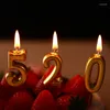 Festive Supplies Golden Number Birthday Candles Children's Party Proposal Marriage Creative Romantic Cake Smokeless