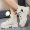 Moda Çocuklar Kısa Çizmeler Pu Deri Tasarımcı Kış Çocuk Ayakkabıları Erkek Kız Klasik Su Geçirmez Martin botları Kauçuk Taban