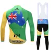 2024 Pro Mens Australia Winter Cycling Jersey Set Long Sleeve Mountain Bike Cycling Clothing Breattable Mtb Bicycle Clothes Wear Suit B35