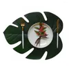 Dekorativa blommor stora konstgjorda tropiska palmblad för Hawaiian Luau Party Decor Diy Leaf Place Mat Table Runner Wedding