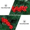 Party Decoration 6pcs Holly Berry Stems Branches Christmas Table Centerpieces Red Berries