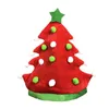 Cappello di Buon Natale Berretti per albero di Natale rosso verde Tessuto in velluto dorato Accessorio per costume di Capodanno per bambini adulti RRE14426