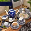 Borden delicate bot china koffieset luxe porseleinen theekop drinkware voor el thuisweergave en serveer h trays decoratief