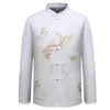 Camicie eleganti da uomo Camicia da uomo eccellente Resistente, confortevole, lavabile, elegante, con ricamo in stile Tang