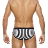 Męskie kąpiel pnia stroju kąpielowego krótkie stringi Seksowne w paski stroju kąpielowego Swimming Shorts Beach Wear J220913