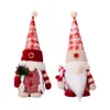 Christmas Gnomes Decorations Handmade Plush Buffalo Plaid Swedish Tomte Santa Desktop Home Ornament Gifts XBJK2209