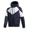 Jackets Sports Jackets de Jackets Men Spring Capuz e Autumn Casual Casual Runção de vento Top Men