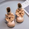 Nova moda infantil botas de couro patente arco criança meninas martin botas outono crianças meias sapatos vestido princesa sapato