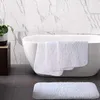 Carpets Bath Mat White Microfiber Soft Shag Super Water Absorbent Non-Slip Rubber Bathroom Rug Thick Machine Washable 60x90cm