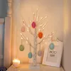Inne świąteczne zapasy imprezowe 62 cm Brzane drzewo LED LED LIDE Easter Dekoracje do domowych ozdób jajecznych Wiszący ślub Happy Kids Prezent 220922