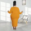 Plus size jurken elegant feest Afrikaanse vrouwen slanke lange jurk avond bodycon cocktail prom jurk stevige kleur maxi rok herfst