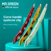 Make -upgereedschap Mr.Green Curve Handle wenkbrauwen Tweezers Professionele fijne haren trekkracht roestvrijstalen schoonheid clips verwijdering 220922