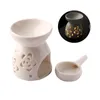 Kandelaars huishouden praktische keramische keramische witte olie brander essentiële oven romantische smelt wax warmer diffuser home decor