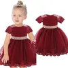 Abito da ragazza vestito per la festa di compleanno per 12 m 1 ° bambino vintage floreale grande crow abito tutu per matrimoni per bambini bidoni rosa galà costume6474719