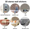 Wallpapers 3D Self Adhesive Tile Wall Sticker Home Decor PVC Kitchen Cabinet Bathroom Wallpaper Waterproof