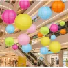 1pc 8Inch 20cm multicolor Chinese Round Paper Lanterns ball for Wedding Party Hanging lanterns Birthday Decor babyshower supplies WLY9325