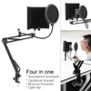 Microphone Isolation Shield 5-Panel Wind Screen Foldable 3/8" and 5/8" Threaded High Density Absorbing Foam