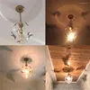 Lampes suspendues Post moderne or papillon Surround verre lumières pour cuisine salle à manger décor à la maison suspendu luxe LED lampe à main
