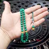 Strand Naturalne malachite Tasbih Bransoletki Zielona klasa różańca muzułmańska biżuteria z koralikami joga 8 marca prezent