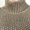 Suéteres femininos 2022 imitação de algodão malha de malha grossa linha de altura no pescoço tops de gola alta da gola alta da moda