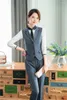 Women's Two Piece Pants Formal Women Business Suits Pant And Top Sets Ladies Grey Waistcoat & Vest Work Office Uniform Designs Styles