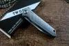 Twosun flipper vouwmes D2 Blade TC4 Titanium handvat Outdoor Camping Hunting Pocket Pocket Mes Fast Open EDC Tools TS360