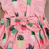 Rompers 2021 Summer Fashion Baby Girls Clothing Bodysuits Cactus Print ärmlös bomullsknapp Jumpsuits J220922