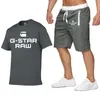 Herrspår på varumärke varumärke Tracksuit Set Men t short shorts set sommar sportkläder byxor t-shirt kostym streetwear haruku tee tops tshirt