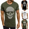 Heren t shirts lugentolo schedel shirt heren ronde nek korte mouw slanke t-shirt zomer mode plus size tees voor mannen