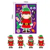 Bulmacalar Çıkartmalar Bulmaca Oyunları Çocuk Diy Make-A-Face Noel Baba Snowman Elk Giyinme Çocuklar Eğitim Oyuncak Kendi Yapışması 220922