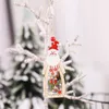 Décorations de noël année cerf en bois naturel/ornements d'arbre pendentifs cadeaux suspendus décor d'arbre de noël décoration de mariage à la maison