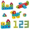 48pcs build Building Toy Puzzle Three - يمكن فتح المنزل المجمع الأبعاد ألعاب بناء النوافذ ZM923