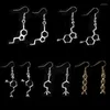 Brincos de bretas de moda da moda dopamina Molecular Science Student Brincha Jóias simples Estrutura química Droa de liga de estrutura