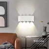 Vattent￤t led utomhusv￤gglampor 4W 6W 8W Exteri￶r Porsa Lights Garden Sconce Light Lamp AC85-265V Aluminiumplast