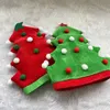 Cappello di Buon Natale Berretti per albero di Natale rosso verde Tessuto in velluto dorato Accessorio per costume di Capodanno per bambini adulti RRE14426