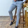 Men's Suits Fabulous Business Pants Straight Long Shrink Resistant Zip Up Men Trousers