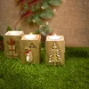 キャンドルホルダー3PCSホルダークリエイティブティアライトセットクリスマススタンドデスクトップ装飾のための装飾