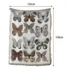 Cobertores Luda Casual Carpet Decor Butterfly Blanket Sofá tecido único Tapestry Throw