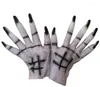 Party Masks Halloween Ghost Gloves Cosplay Costumes Dress Up Vampire Horror Blood Hand Theme Supplies Long
