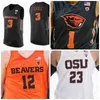 SJ NCAA College Oregon State Beavers Basketball Jersey 23 Gligorije Rakocevic 2 Kyle Blaser 4 Alfred Hollins 11 Zach Reichle Custom Stitched