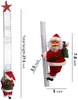 Julekorationer Electric Santa Claus Climbing Ladder Plush Doll Creative Music Xmas Decor Kid Toy Gift F￶delsedagspresent 220922