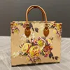 crafty onthegoルーイの豪華なデザイナーバッグ女性花植物印刷トート肩甲板ハンドバッグショッピングハンドバッグ