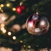 Christmas Decorations 24 Balls/Batch DIY 70mm Tree Hanging Transparent Plastic Filled Ornament Y2209