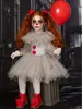 Speciale gelegenheden Gray Pennywise Girls Halloween Kostuum Tutu Jurk Creepy Clown Kids Carnival Cosplay Kleding Kinderen Tulle Fancy Up 220922