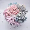 Fleurs décoratives 1 bouquet en plastique neige artificielle fleur de lotus simulation corsage chapeau de paille pour la fête de mariage décoration de la maison 12,5 cm de long