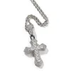 14K Vergulde Kleurrijke Zirkoon Kruis Hanger Ketting Big Size Soild Real Iced Diamond Hip Hop Sieraden voor Mannen Vrouwen geschenken4397618