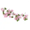 Fleurs décoratives fausse plante Sakura guirlande guirlande suspendue Simulation fleur de cerisier vigne jardin décoration fleur maison fête décor