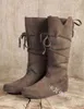 Traje medieval vikking retro homens cavaleiros botas larp pu de couro guerreiro cosplay carnaval de carnaval de anime sapatos nórdicos 092213047789