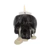 Candle Holders Black Skull stick Halloween Decoration Stand Home Resin Desktop Ornaments stick 220922